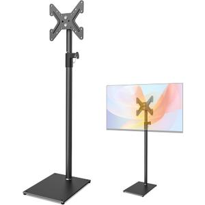 TV Stand with Mount 70 Height Adjustable Floor Monitor Stand 360Swivel Universal Tiltable Tall TV Floor Stand for 12 to 43 inch Flat Screen Bedroom Curved TVs Display Trolley Stand