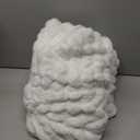 Teenyyou 2 Pcs 26 x 18 Inch Unstuffed Pouf Cover Ottoman Foot Rest - No Filler, Faux Rabbit Fur Foot Stool Floor Bean Bag Floor Chair Storage for Living Room Bedroom Home Decor(Ivory)