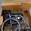 Foldable Lightweight Wheelchair with Handbrakes, Adult Transport Wheelchair, Weighs Only 30 lbs, Flip Up & Height Adjust Armrest (22" Rear Wheel)