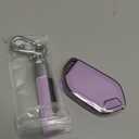 for Kia Key Fob Cover with Keychain - TPU Key Case Shell Protector Compatible with Kia Telluride Sorento K4 K5 EV5 Sportage 5 Button Smart Remote Key, Purple (Sliver-edge-purple)