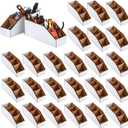 30 Pack Cardboard Storage Parts Bins Boxes with Dividers 12 x 4 x 4.5 Inch Small Parts Bins Organizers Bulk for Shelves Stem Project Online Store Inventory Garage Organization