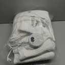 Easthome Heated Mattress Pad Queen Size - Embossed Electric Mattress Pad Cover Dual Control - 1-10 Hours Auto Shut Off Bed Warmer with Deep Pocket White