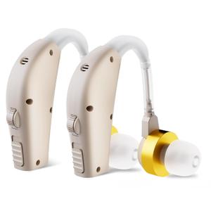 Hearing Amplifier, Hearing Aids for Seniors Rechargeable with Noise Cancelling, Digital Hearing Aids for Adults Mild to Moderate Hearing Loss - All Accessories Included(2 Packs)