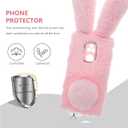 Mikikit Protective Phone Case for G Play 6.65 Inch Lightweight Fluffy Bunny Soft Cover Scratch Resistant Smartphone Shell Cute Animal Design (Pink)