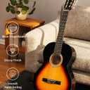 Winzz 4/4 Size Beginner Classical Guitar, Sunburst