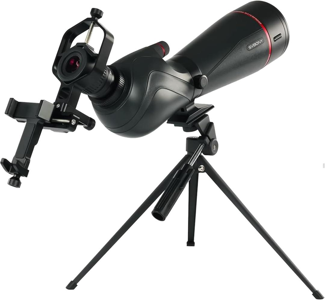 SVBONY SV406 80mm HD Spotting Scopes with Tripod,SV214 PRO Phone Adapter