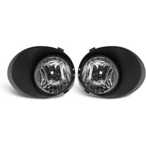 2Pcs Bumper Fog Lights Assembly Compatible with 2007-2013 Tundra 2008-2011 Sequoia Clear Lens Fog Lamp w/H10 12V 42W Halogen Bulb