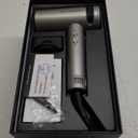 Hair Dryer - High-Speed 150,000 RPM Hairdryer for Fast Drying, 500Million Negative Ionic & Thermo-Control & Cool Shot Button & Lightweight & HD Display Blow Dryer with Magnetic Diffuser & Nozzle (Metal Silver Grey)