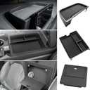 Muslogy for Pilot Center Console Organizer & Dash Storage Tray & Magnet Armrest Hidden Storage Compartment 3PCS Set Compatible with Honda Pilot 2025 2024 2023(Console +Dash Tray+Hidden Organizer)