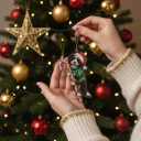 Bernedoodle Christmas Ornament | Bernedoodle Hugging Candy Cane Ornament 2D Flat Acrylic Ornament | Christmas Tree Decoration, Gifts for Dog Lovers 2025