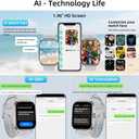 Smart Watch, GPS & Free Maps, 1.96" HD Screen, AI, Bluetooth Call & Text, Health, Fitness & 24/7 Sleep Tracker, 100+ Workout Modes, 5 ATM Water-Resistance, for Men & Women, Android & iOS, 2 Bands