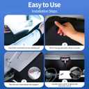 Windshield Sun Shade for Tesla Model Y Model 3 2016-2025 Accessories, Foldable Front Windshield Sunshade, Block Out UV Rays & Heat, Keep Car Cool