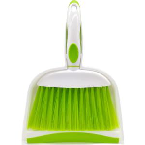 Mini Broom and Dustpan Set-Mini Whisk Set for Desk, Housekeeping, Office, Kitchen, Pet Nest, etc.,Daily Cleaning Necessity Plastic Mini Dustpan Set (Green)