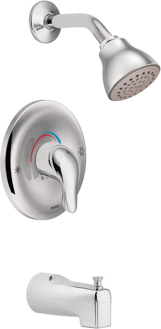 Moen Chateau Chrome Single Handle PosiTemp Pressure Balanced Shower Trim Kit, TL182NH