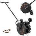 VEVOR Rolling Lawn Core Aerator, 16.6 in Coring Aerator Roller with Anti-Clog Tines, Heavy Duty & Rust-Resistant, Yard Grass Pulling Plugs Manual Aeration Tool for Compacted Garden Soil Loosening