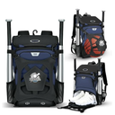 Baseball Bag for Adult and Youth, Large Capacity Bat Bag Lightweight Softball Bag with Shoe Compartment and Fence Hook for TBall Bat & Equipment, Waterproof Baseball Backpack for Helmet, Gloves