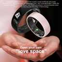 Smart Rings for CouplesHealth Rings for Men & Women, 24/7 Track Heart Rate, Sleep, SpO2, Stress, HRV & Cycles. 5ATM Waterproof, iOS/Android, No Subscription.(Pink, 9 (19.1mm))