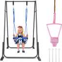 Slevoo 2 in 1 Baby Jumper Swing, Toddler Swing 6 Months to 6 Years Pink