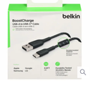 Belkin Black Braided USB-A to USB-C Charging Cable