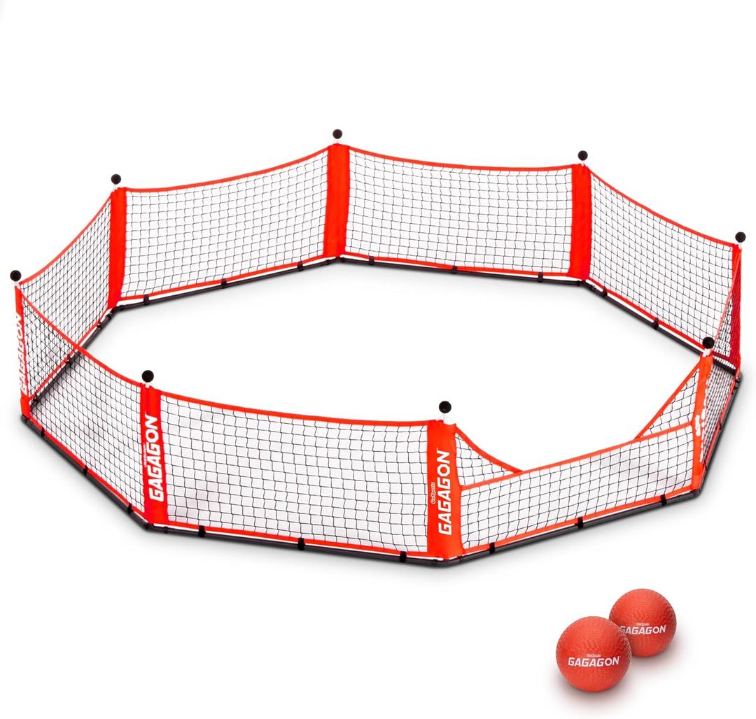 GoSports Gaga Ball Pit 10 ft, 15 ft or 20 ft Portable Indoor/Outdoor Gagagon Pit for School, Camp or Home Use