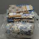 ENASAL Cotton Bedspread Quilt Bedding Sets Reversible Coverlet Comforters Blue Bohemian Rustic Floral Patchwork Pattern Bedspread for All Season,Queen Size