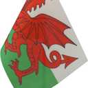 Wales Table Flag 4'' x 6'' - Welsh Desk Flag 15 x 10 cm - Black plastic stick and base - AZ FLAG