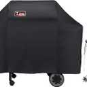 Kingkong 7573/7106 Grill Cover for Weber Spirit 200, 300 Series and Genesis Silver Gas Grill with Grill Brush, Tongs and Thermometer