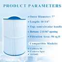 Spa Filter Compatible with C-7350, PCD50N, FC-3963, Caldera 50, 1019401, 73532, 50 sq.ft., 1 Pack