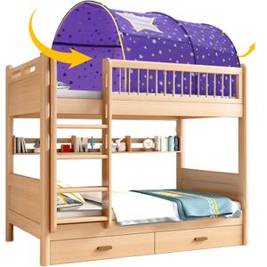 Alvantor Starlight Bed Canopy Dream Play Tents Playhouse Privacy Space Twin Sleeping Indoor Stars Boys Girls Pop Up Portable Frame Curtains Purple, Patent Pending (30"W x 40"L (Pack of 1))