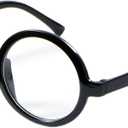 Spooktacular Creations Halloween Wizard Glasses，Wizard Round Glasses Costume Glasses, Halloween Black Circle Glasses Eyeglasses for Halloween Kids & Adults Costume Accessory Party Favor