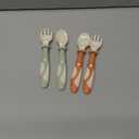 PandaEar Baby Bendable Spoons and Forks set 4 Pack| Training Learning Self-Feeding Baby Spoons First Stage for Kids Toddlers Children and Infants| BPA Free| Easy Grip Fork Tableware