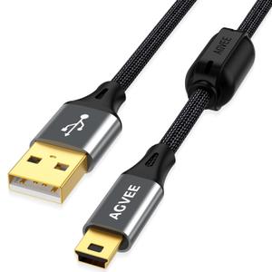 AGVEE 2 Pack 3.3ft Camera IFC-400PCU USB Data File Transfer AV Out Digital Cable Cord with Magnetic Ring for Canon Rebel EOS T1i to T7i, PowerShot/DSLR Cameras & Vixia Camcorders, Dark Gray