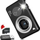 Digital Cameras FHD Camera for Kid Boys Girls Compact Digital Point and Shoot Camera with 16X Zoom 32GB Card Kids Camera for Kids (grayish black)
