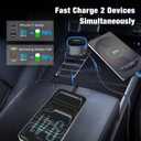 Retractable Car Charger USB C, 90W Super Fast Car Adapter for iPhone 17 Pro Max/Air/16/iPad/Samsung S26, USBC Android Phone Accessories, Dual 45W PPS Cigarette Lighter Adapter Plug with Type C Cable