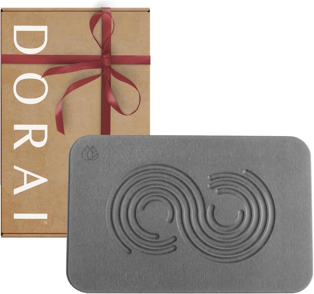 Dorai Home Bath Stone Mat 23.6"x15.4"  Quick-Dry, Non-Slip Diatomite Stone Bath Mat for Bathroom, Zen Slate