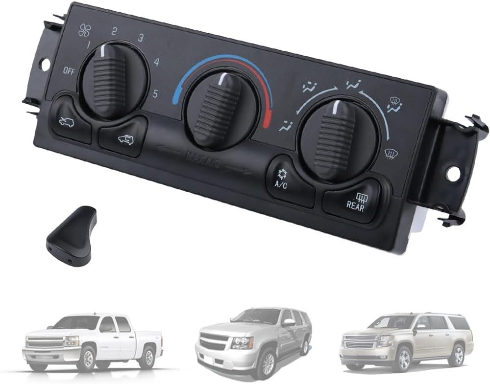 Manual Air Conditioning Climate Control Module Panel FIT 1999-2002 Chevrolet Silverado Tahoe Suburban FIT GMC Sierra Yukon 599-218 1-Pack