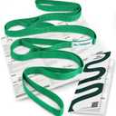 Trideer Stretching Strap with Loops & Leg Lifter, Non-Elastic PT-Style Physical Therapy Strap for Knee Replacement Rehab, Hamstring, Calf & Back Stretcher Mobility, Hip, Shoulder & Yoga (Green)