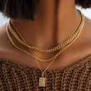 24PCS Gold Curb Necklace Chains for Jewelry Making 2MM 18K Gold PVD Plated Stainless Steel Curb Link Chains Bulk for DIY Necklace