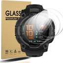 4 Pack Anti-Scratch Film for Garmin Instinct 3 (45mm) AMOLED/Solar Screen Protector, Full Protective 9H Hardness Tempered Glass for Garmin Instinct 3 Smartwatch (No Fit for Instinct 3 45mm E)