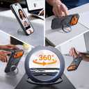 for iPhone 17 Pro Max Case with Stand,Fits MagSafe,Military Drop Protection,Build in Kickstand,iPhone 17 Pro Max Phone Case 6.9" Matte Black