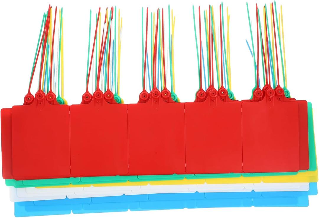 Alipis Your Logistics 100pcs Plastic Shipping Tags Cable Ties Luggage Id Tags