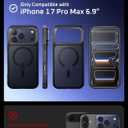 SUPCASE for iPhone 17 Pro Max Case with Camera Control Button (Unicorn Beetle Mag), [Compatible with MagSafe] [Built-in Kickstand] Slim Protective Magnetic Translucent Back Phone Case, Black