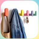 6 Pcs Wood Coat Hook Cute Kids Wall Hooks Colorful Wall Mounted Hangers Backpack Hook Rack for Hanging Hat Keys Clothes for Girl Classroom Home Kitchen Bathroom Playroom Nursery Decor(Small,Pastel)