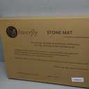 Innerfly Stone Bath Mat Size 23.5"x 15"inch, Stone Mat with Wave Design Bath Stone, Quick Dry Bath Stone Mat, Diatomaceous Earth Bath Mat Non-Slip (Light Grey)