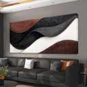 QSQ Large Abstract Black And White Wall Art For Living Room 29 X 58 In