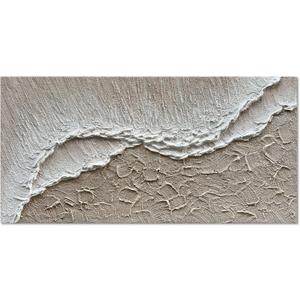 NANKAI Art 24x48 inch Hand painted beach Ocean Wave Landscape Oil Painting Modern Abstract Canvas art Mural Family Wall Decoration Art