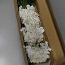 Waipfaru 21" Real Touch White Hydrangea Artificial Flowers with Long Stem & Leaves, Full Latex Faux Hydrangea Flowers for Home Decor Party Floral Arrangements Wedding Bouquets Centerpieces, 3Pcs