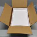 US Acrylic White Plastic Serving Trays (Set of 4) 15 x 10 | Large Unbreakable Reusable Rectangular Party Platters | Serve Appetizers, Fruit, Veggies, & Desserts | BPA-Free & Made in USA