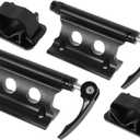 Partol Bike Block Fork Mount Universal Quick Release Fork Block Mounts Bike Rack Carrier Aluminum Alloy Bicycle Car Roof Mount Rack for Vehicles/Truck/Pickup/Trailer/Vans (Black, 2 Pack)