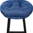 PRONOUS Navy Blue Bar Stool Seat Cushions, Round Stool Covers Pads with Ties Non Slip (14"x14"x4",1 Pack)
